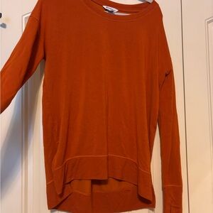Athleta Burnt Orange Long Sleeve Top